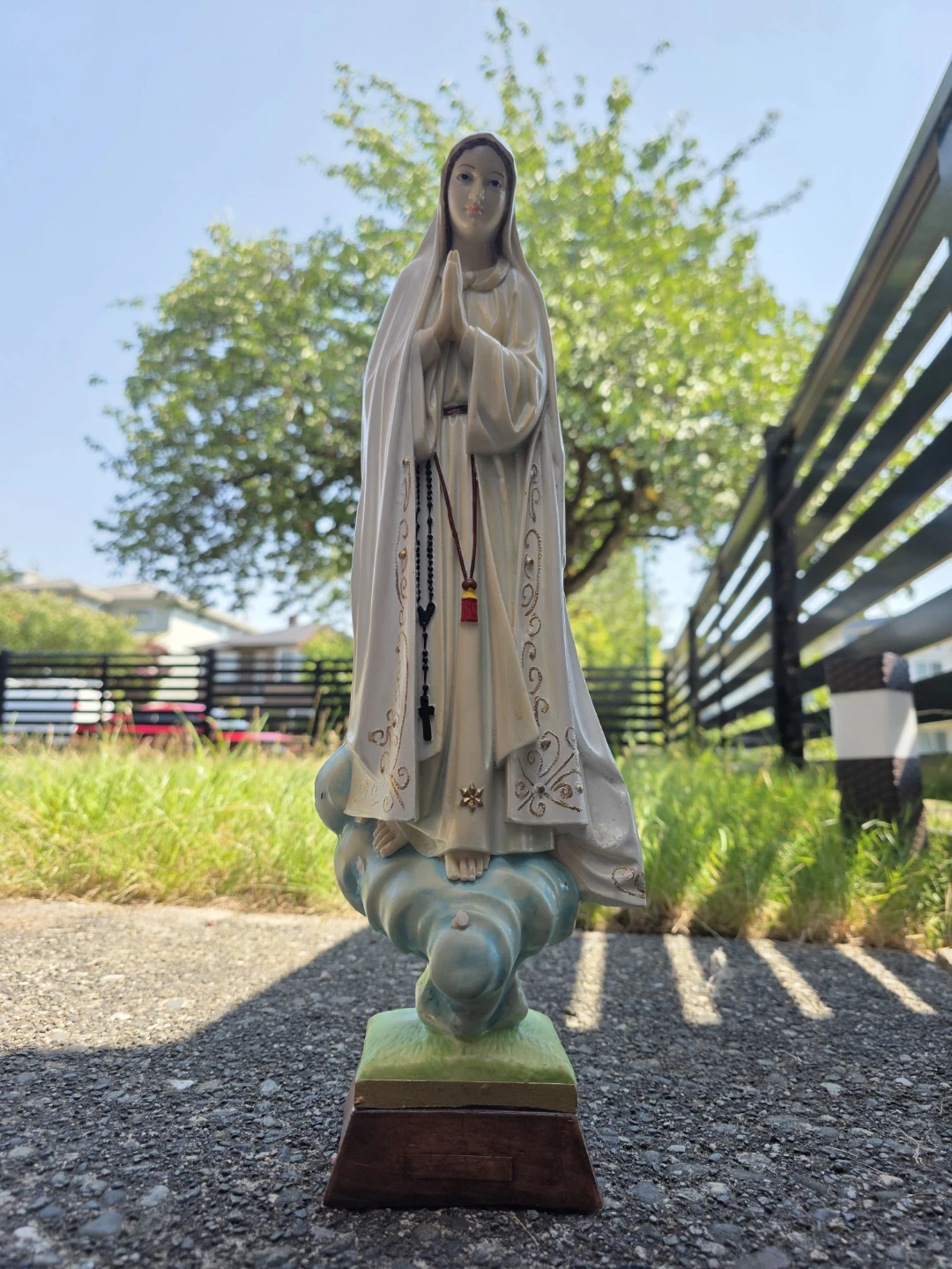 Virgin Mary Rosary Statue - photo 3