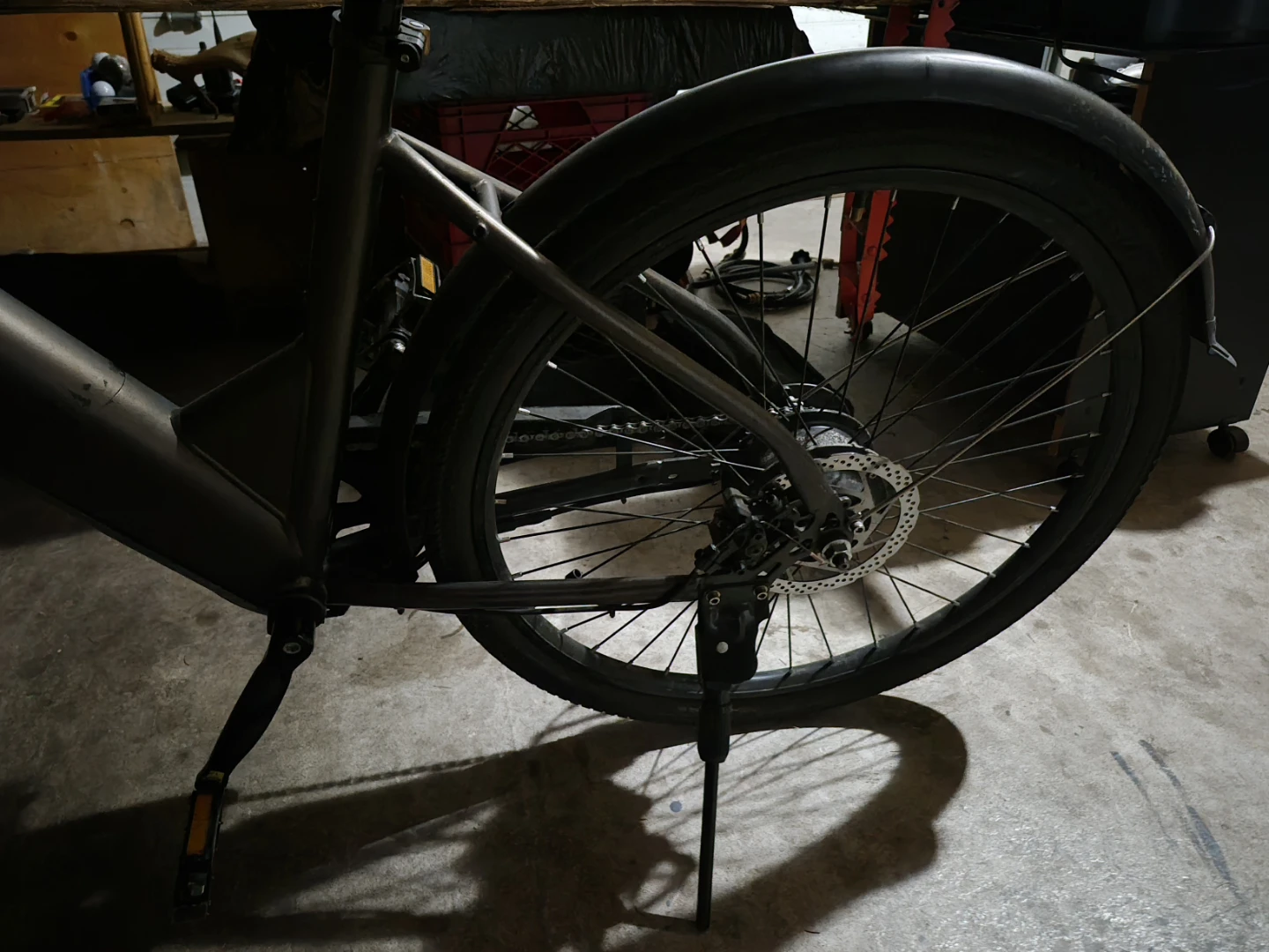 Grey Electric Bicycle with Brown Seat - photo 4