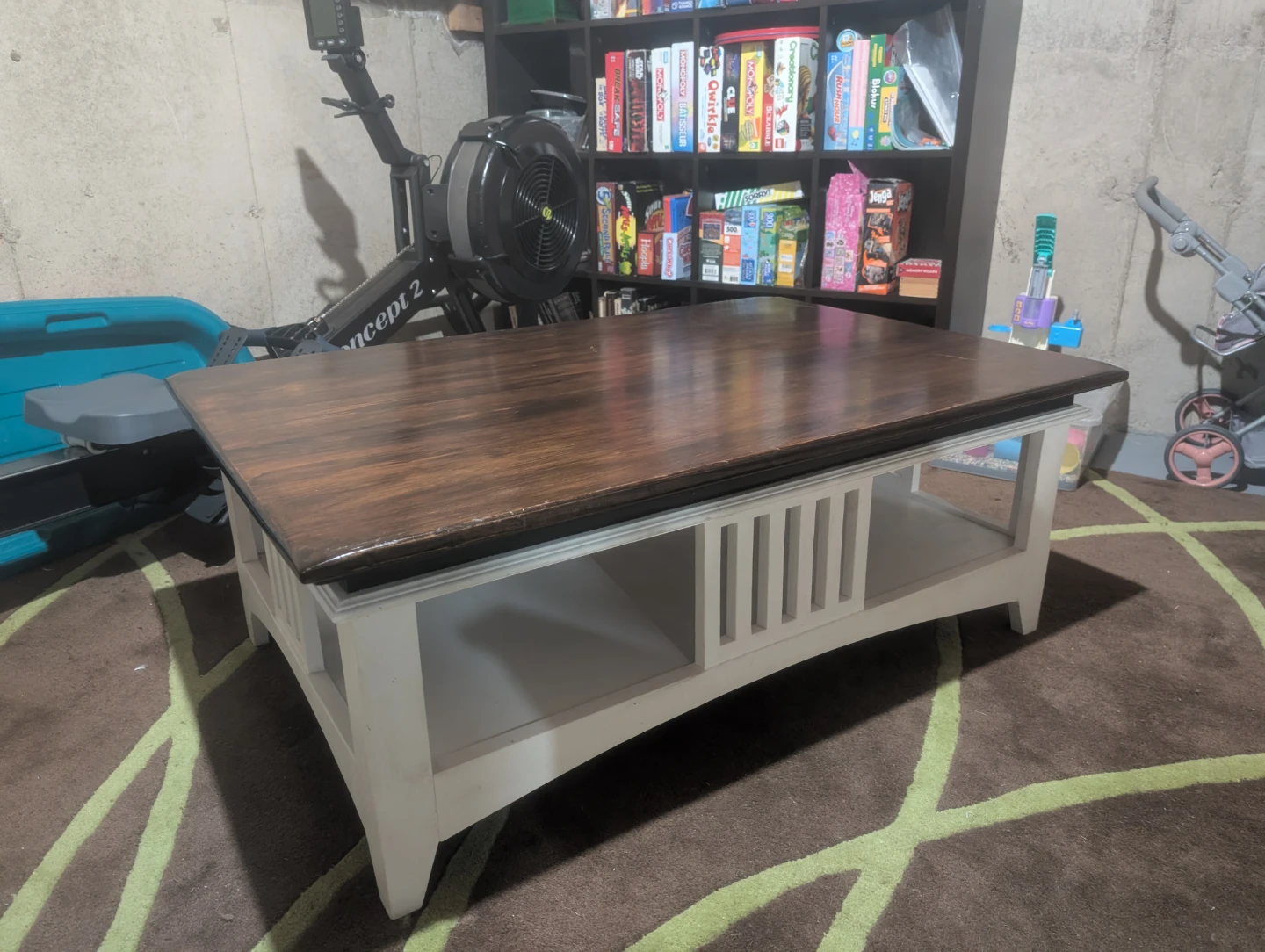 Farmhouse Mission-style coffee table