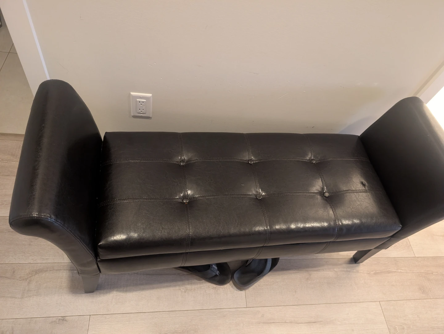 Black Storage Bench