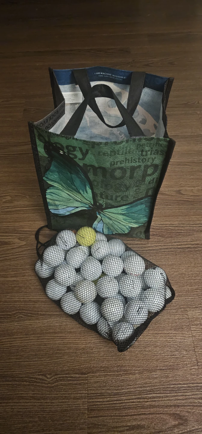 Assorted Golf Balls in Mesh Bag with Tote
