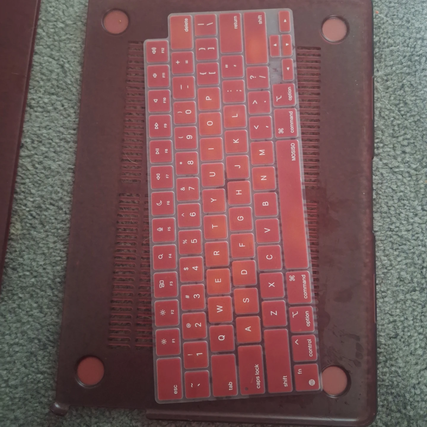 Red MacBook Pro Case with Keyboard Cover - photo 4