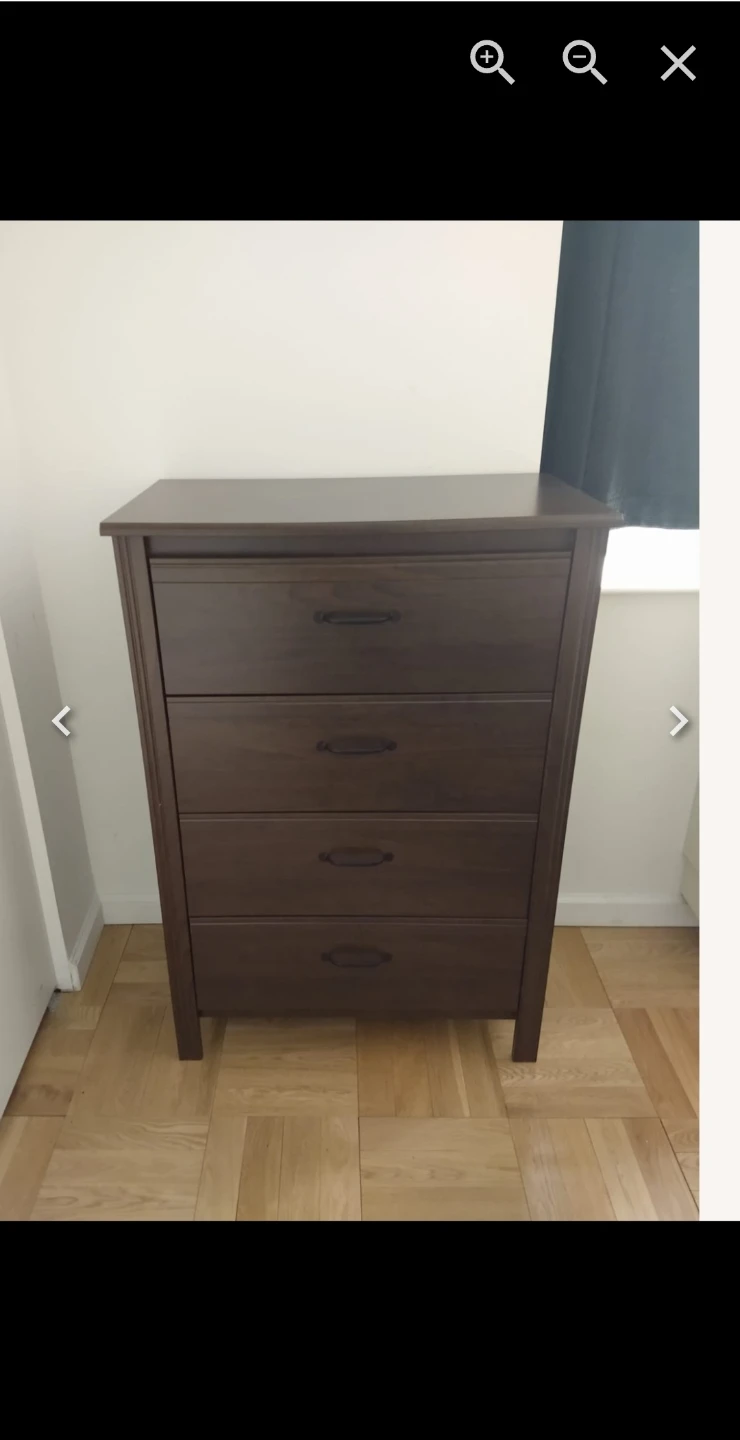 Dark Brown 4-Drawer Dresser - photo 2