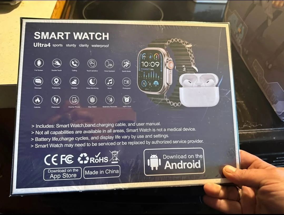 DG-11 Ultra 4 Smart Watch Bundle with Earbuds (New) - photo 3