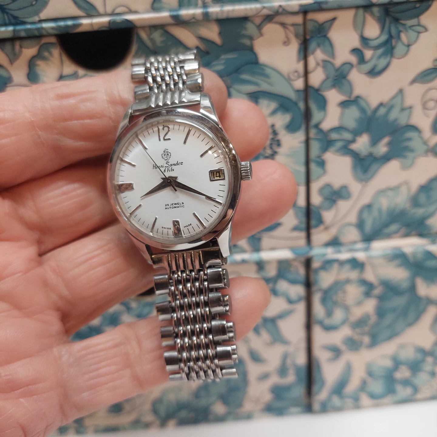 Vintage 1960s Sandoz automatic watch - photo 2
