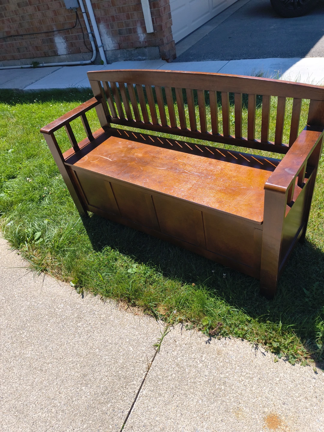 Wood Storage Bench