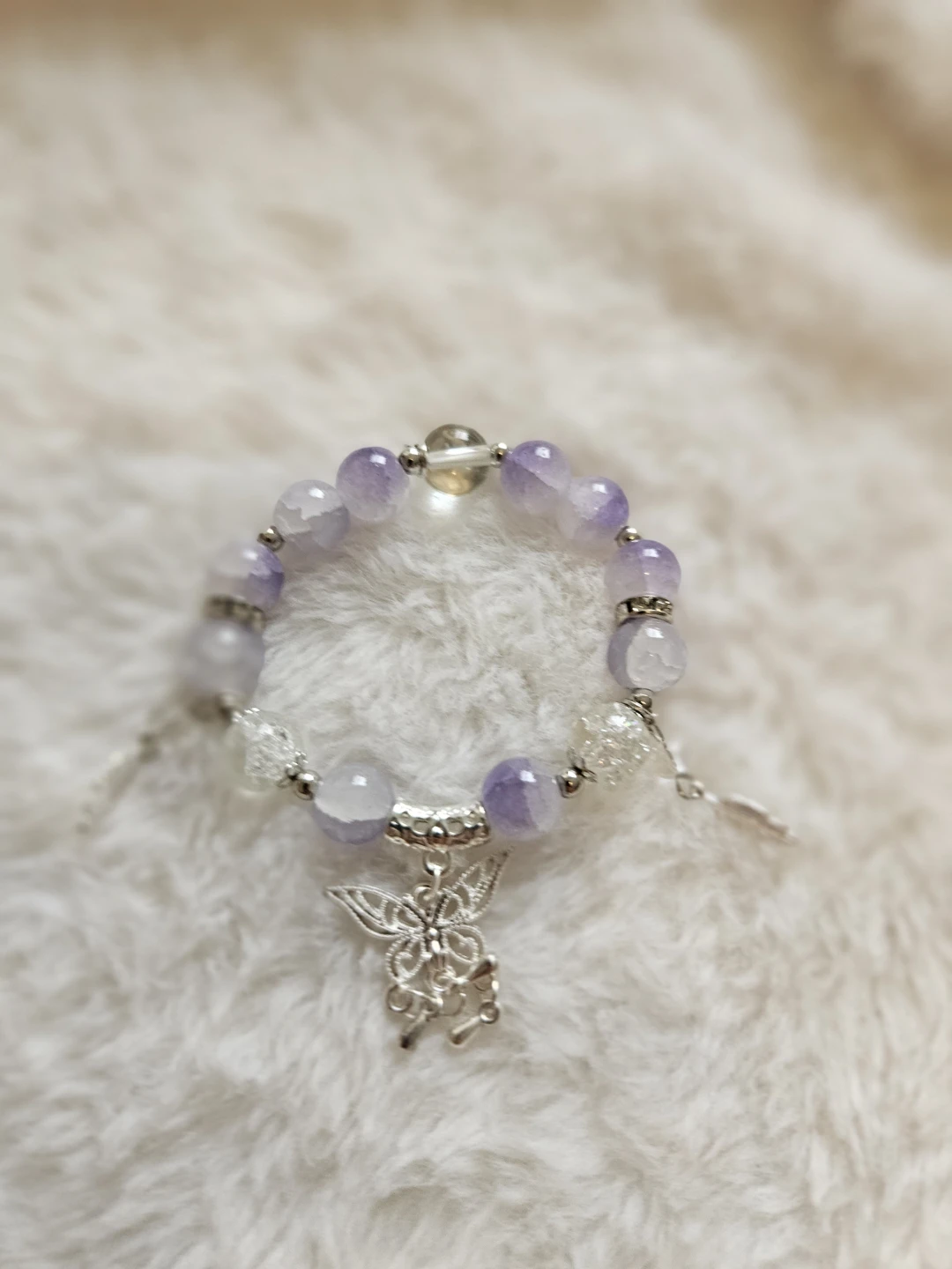 Beaded Stretch Bracelet with Charms - photo 3
