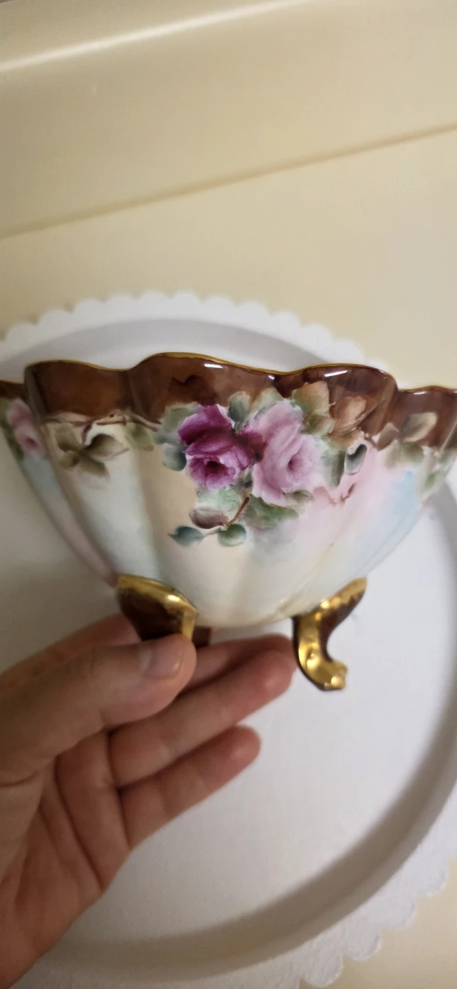 Hand painted 1907 porcelain bowl - photo 4