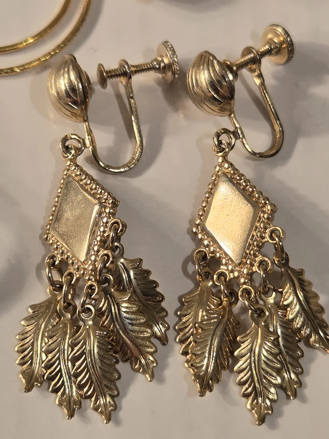 Assorted Gold Tone Clip-On and Pierced Earrings - photo 2