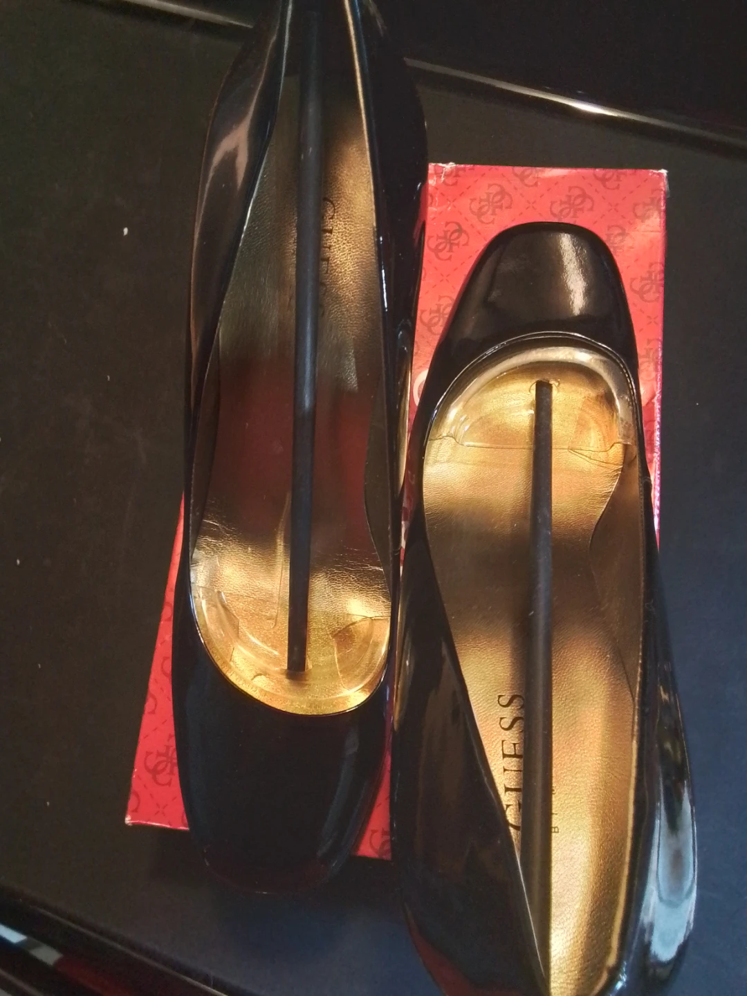 Guess Black Patent Heels Size 10 M - photo 4