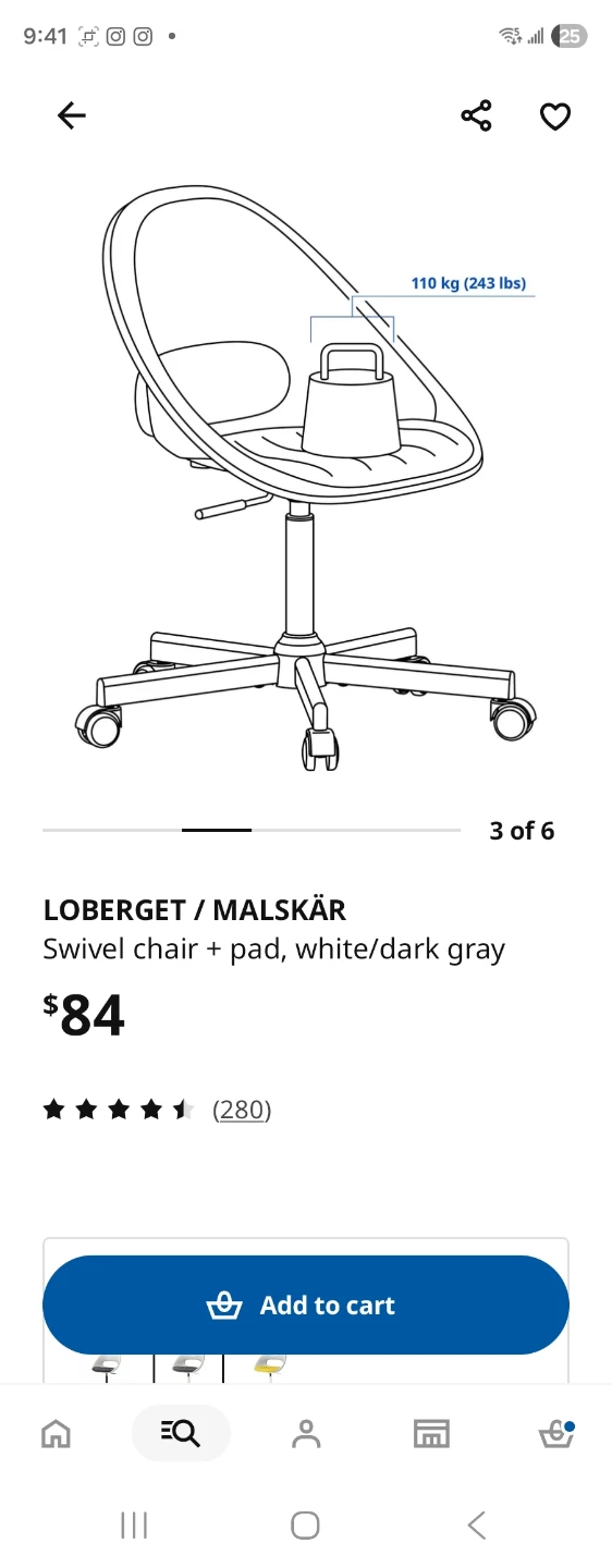 Ikea office chair for sale - photo 5
