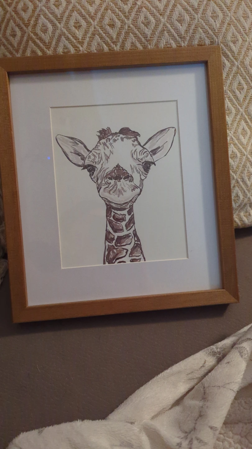 Framed Giraffe Art Print