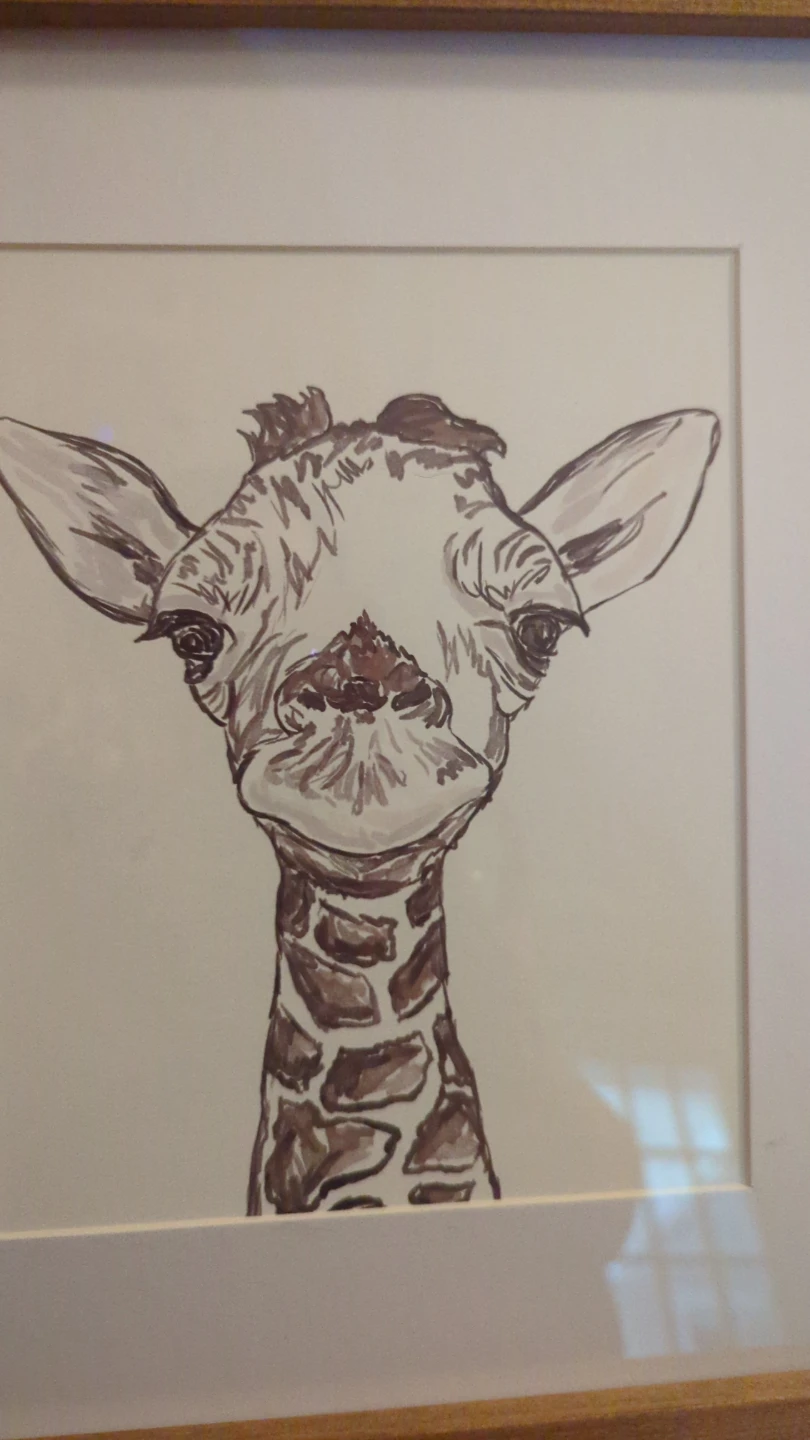 Framed Giraffe Art Print - photo 2