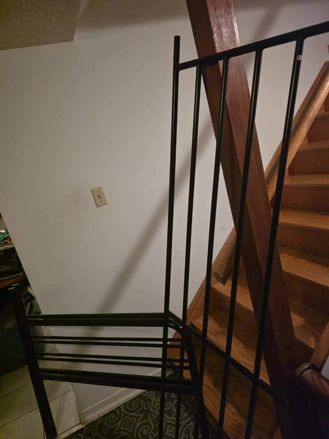 Black Metal Bed Frame n mattress - photo 2