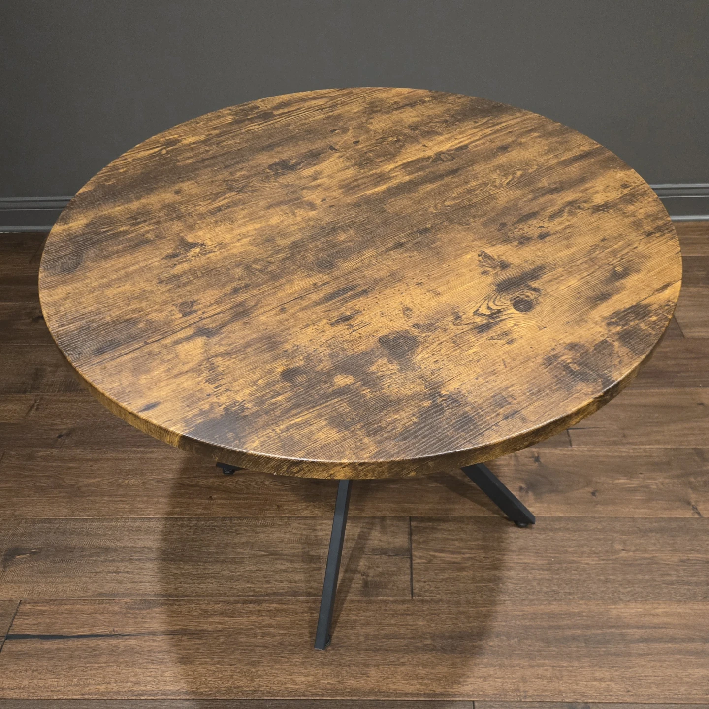 Round Wood Top Side Table - photo 2