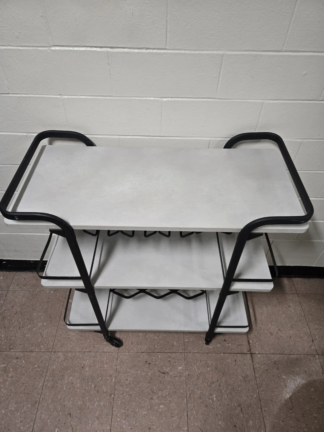 3-Tier Mobile Bar Cart with Built-in Wine - photo 4