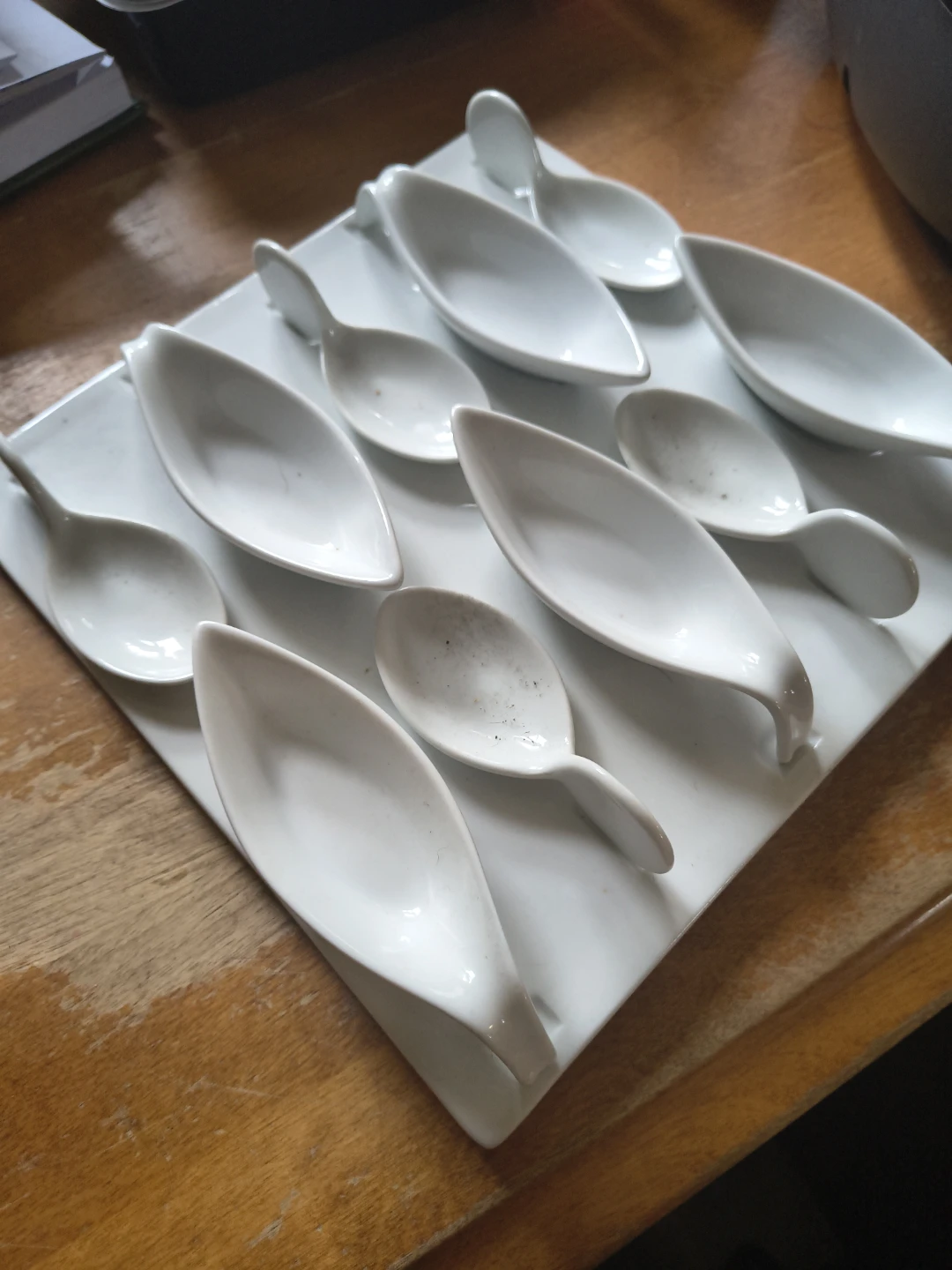 White Ceramic Appetizer Serving Set - photo 3