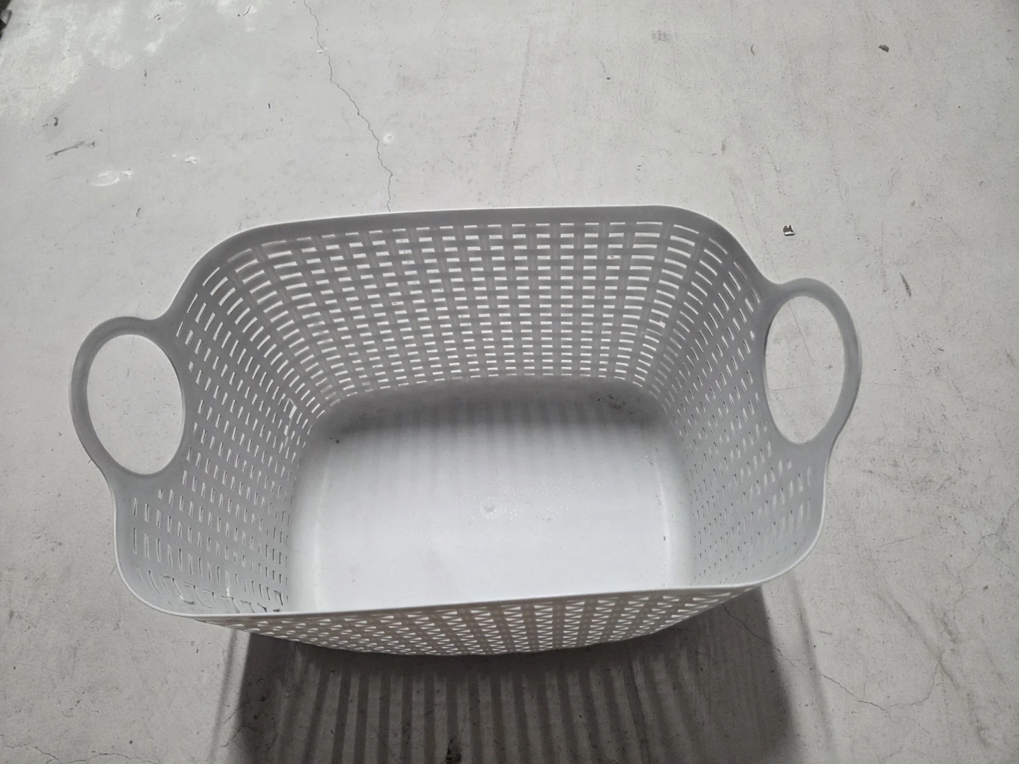 White Storage Basket with Handles - photo 4