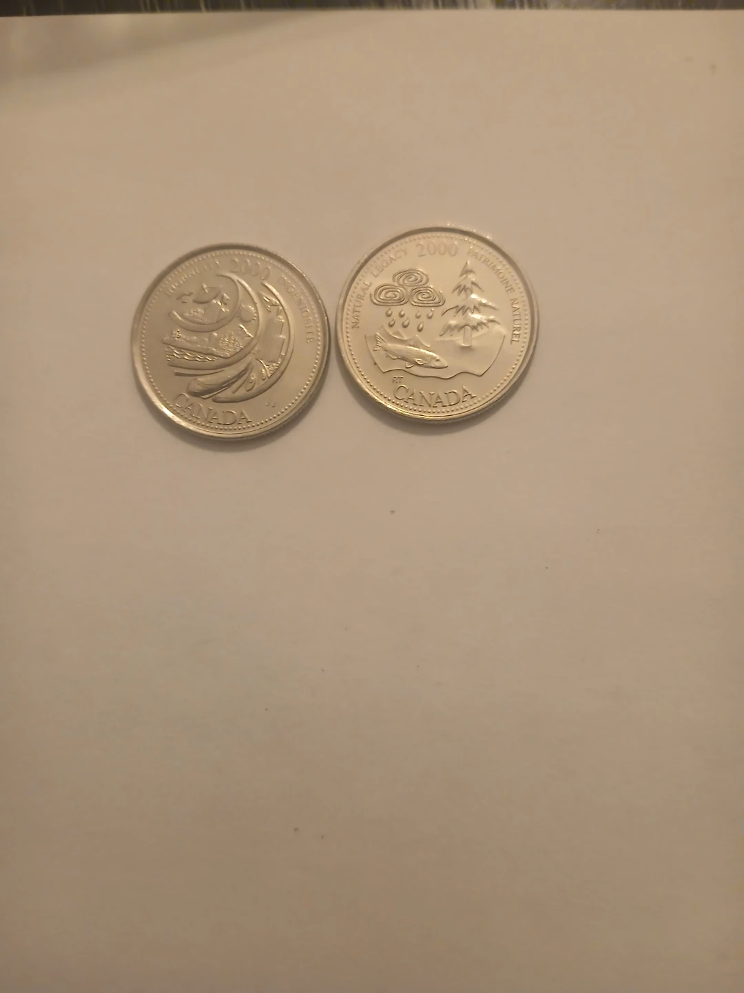 2x 2000 Canada 25 Cent Coins