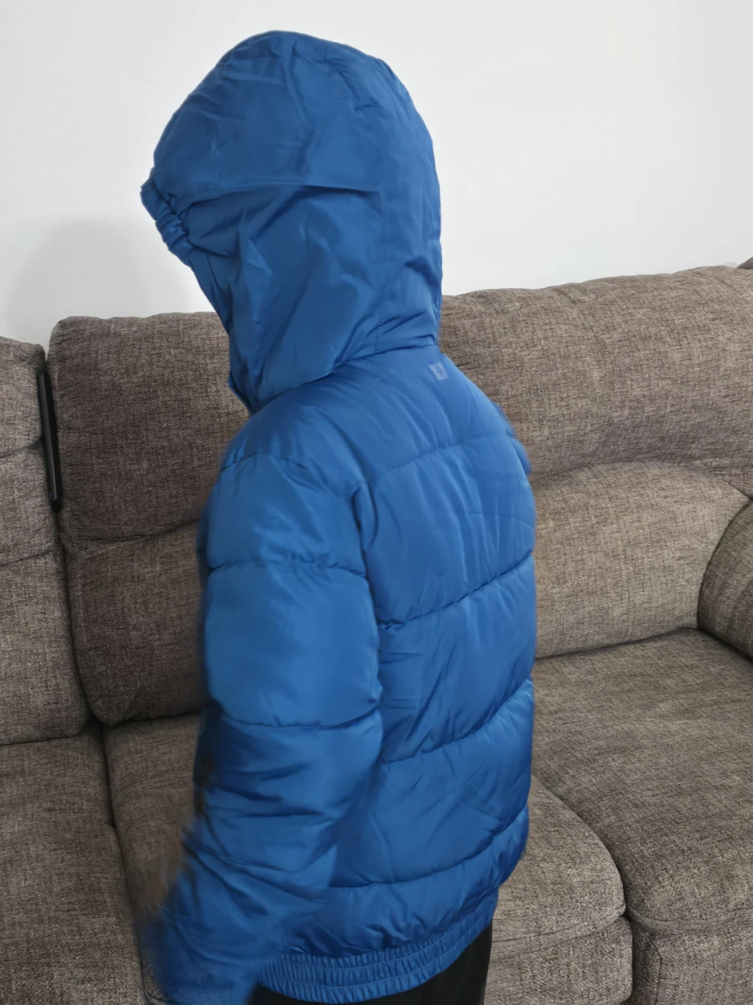 Blue Puffer Jacket with Hood - photo 2