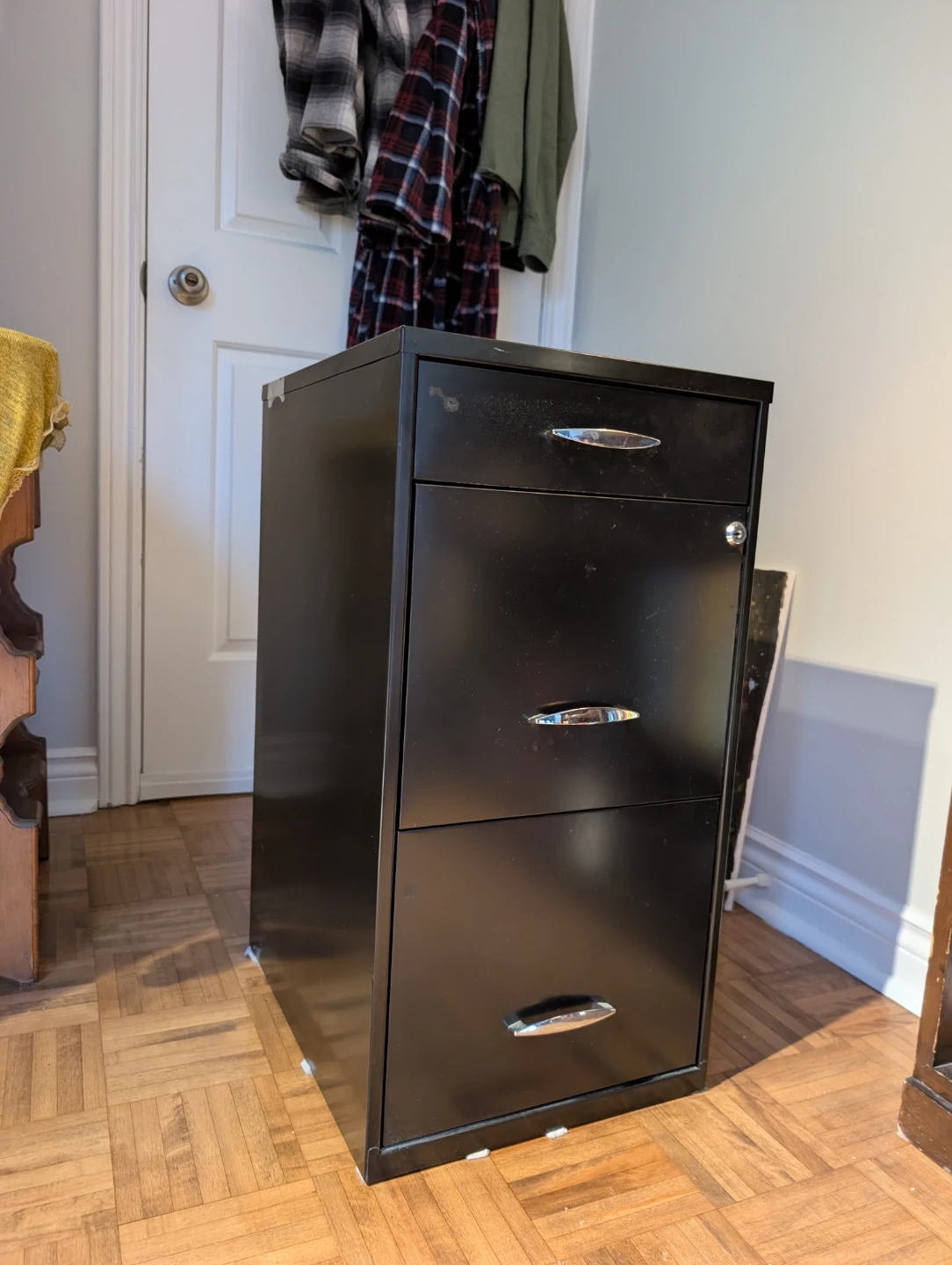 Black 3-Drawer Filing Cabinet