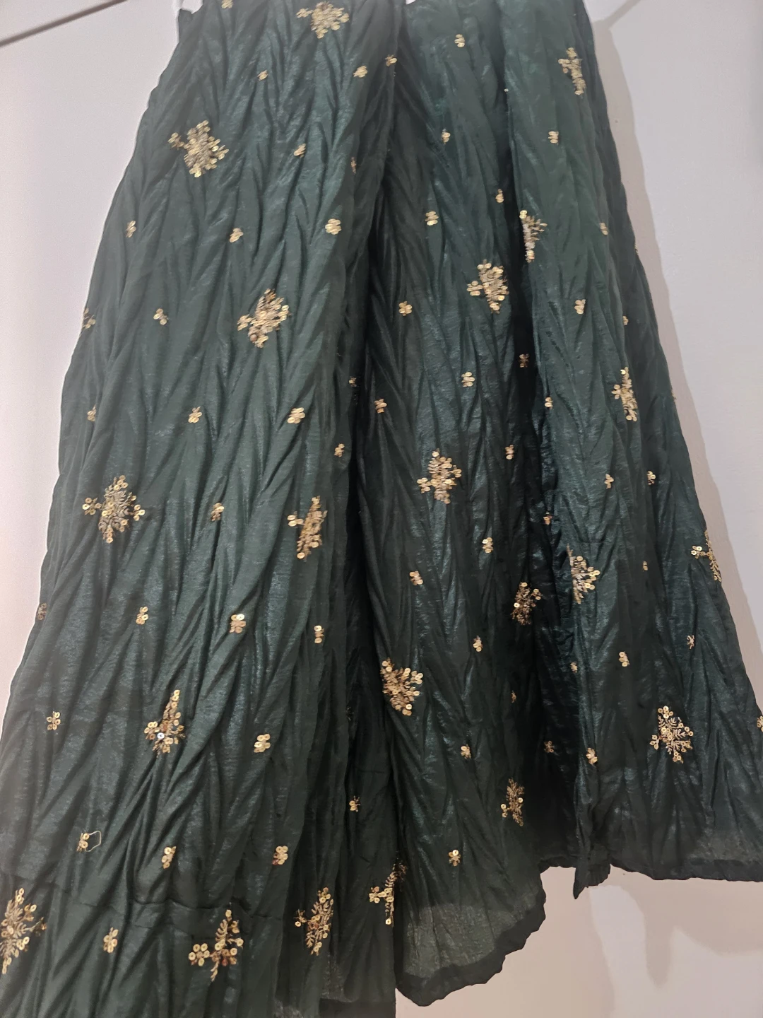Green embellished  plazo