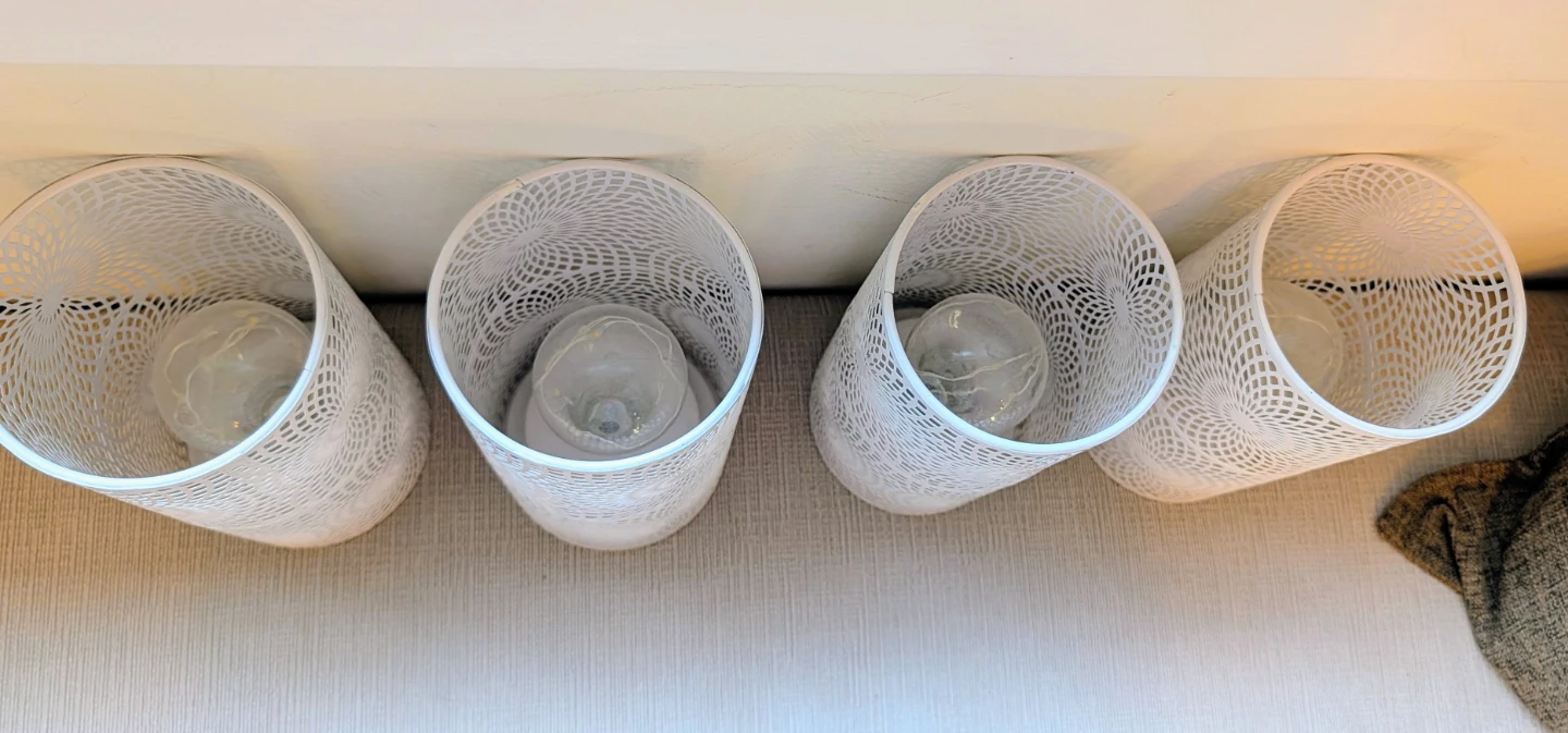 Set of 4 White Decorative Lanterns - photo 2