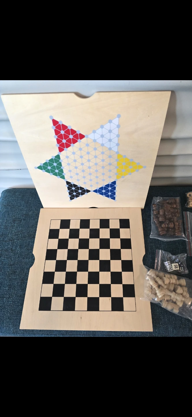 Wooden 5-in-1 Game Set