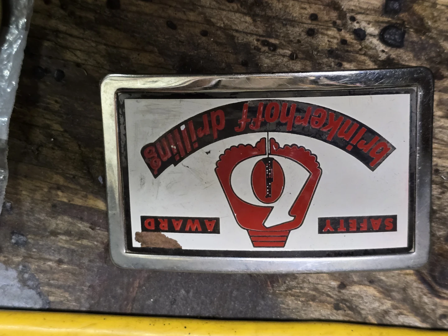 Brinkerhoff Drilling Safety Award Belt Buckle