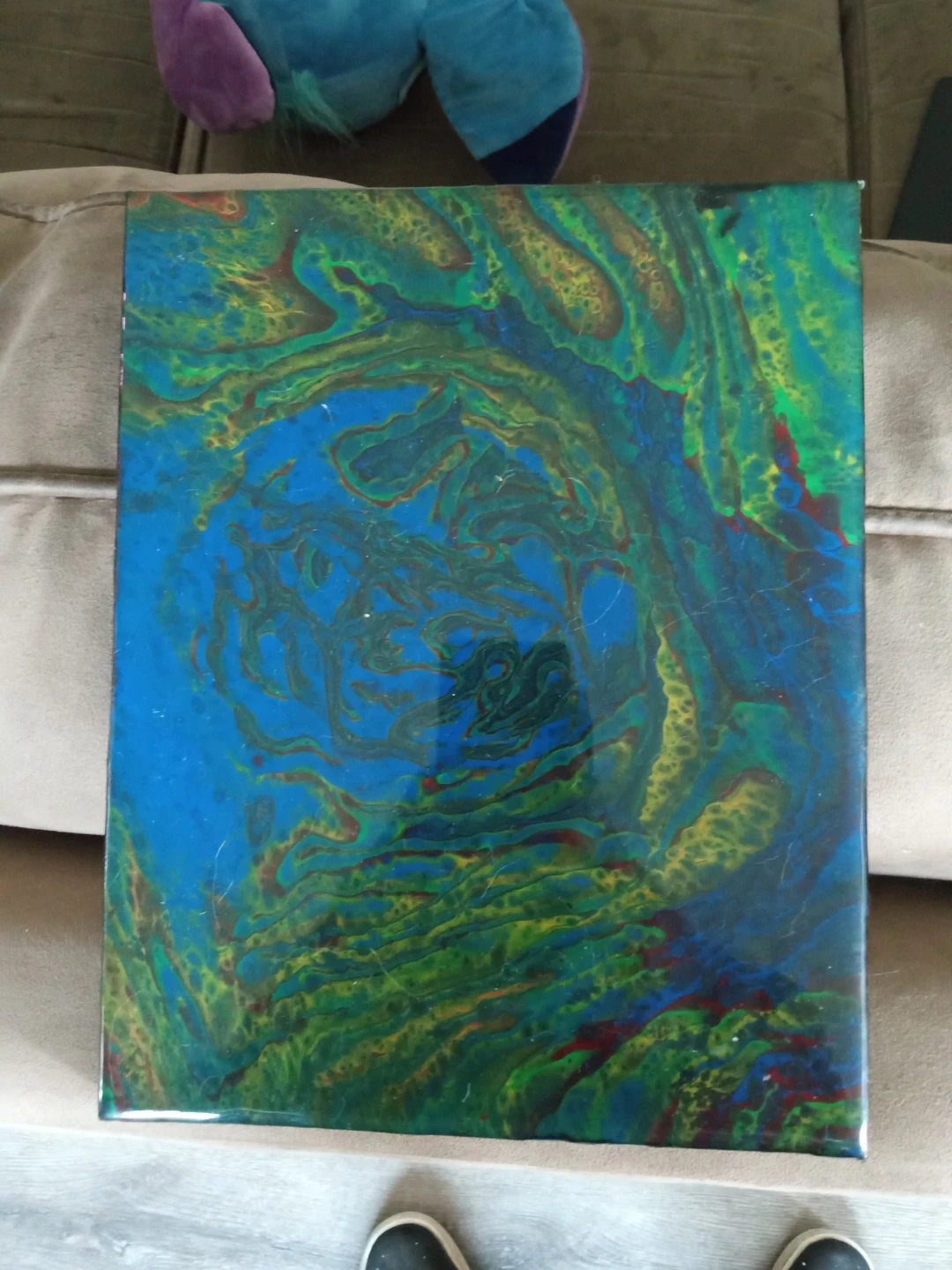 Abstract Acrylic Pour Painting