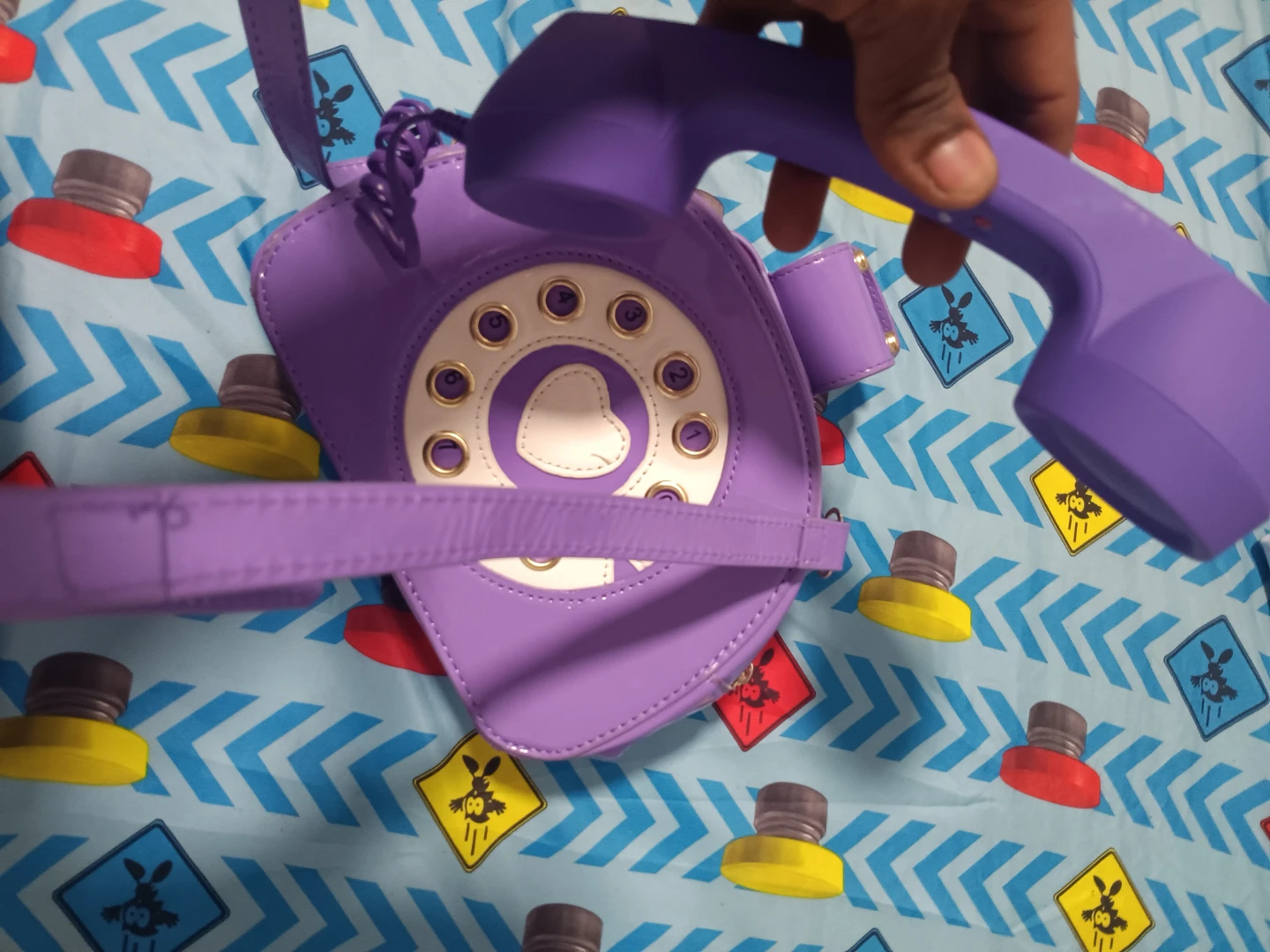 Purple Rotary Bluetooth Phone Shoulder Bag - photo 4