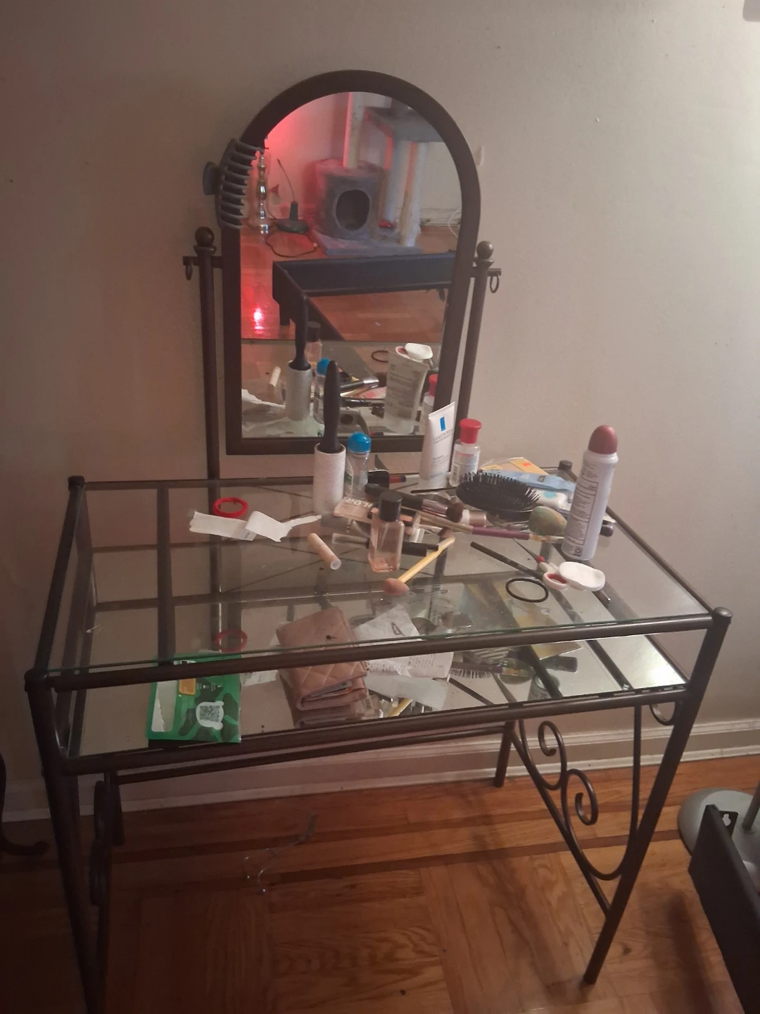 Furniture Metal Vanity Set with Stool - photo 4