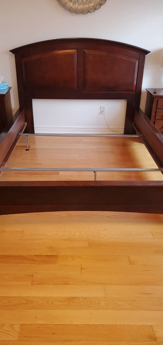 Queen Wood Headboard and Bed Frame