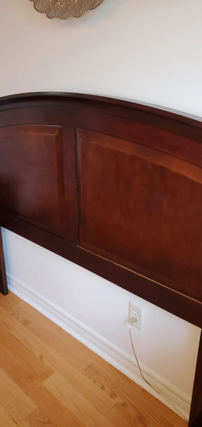 Queen Wood Headboard and Bed Frame - photo 2