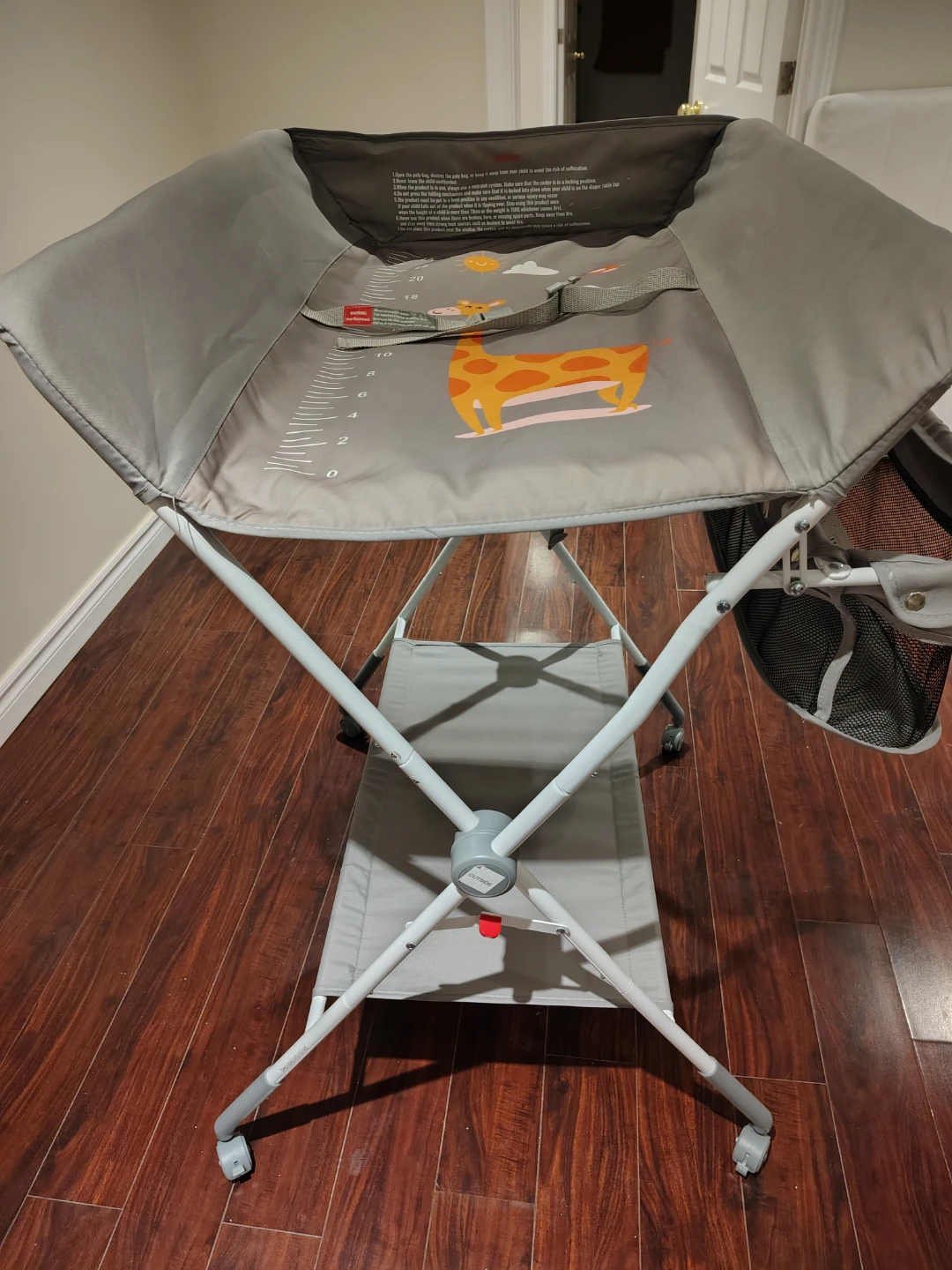 Vevor Grey Baby Changing Table with Storage Basket - photo 2