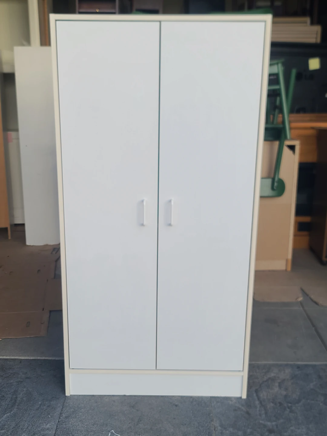 White Two-Door Storage Cabinet
