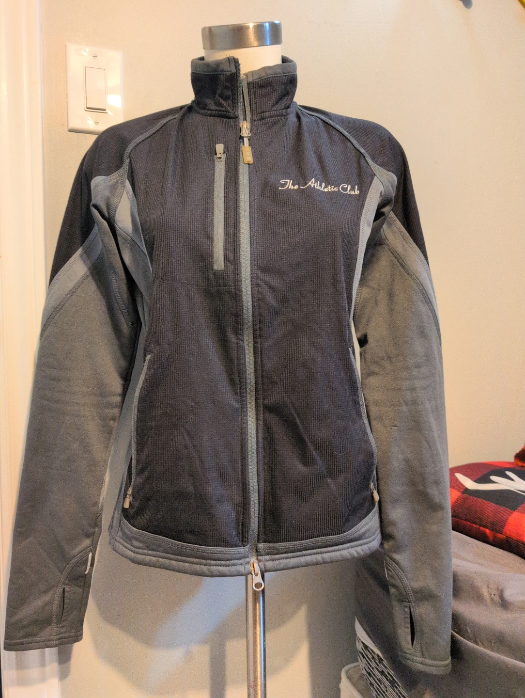 The Athletic Club grey two-tone zip-up jacket