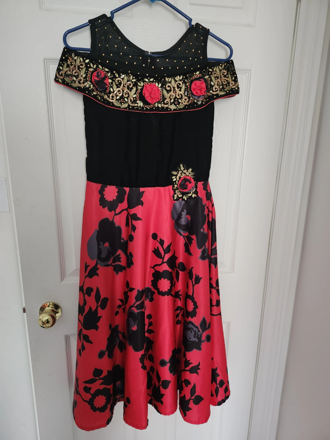 Cold Shoulder Floral Dress