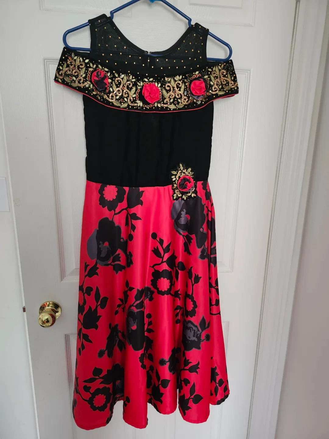 Cold Shoulder Floral Dress