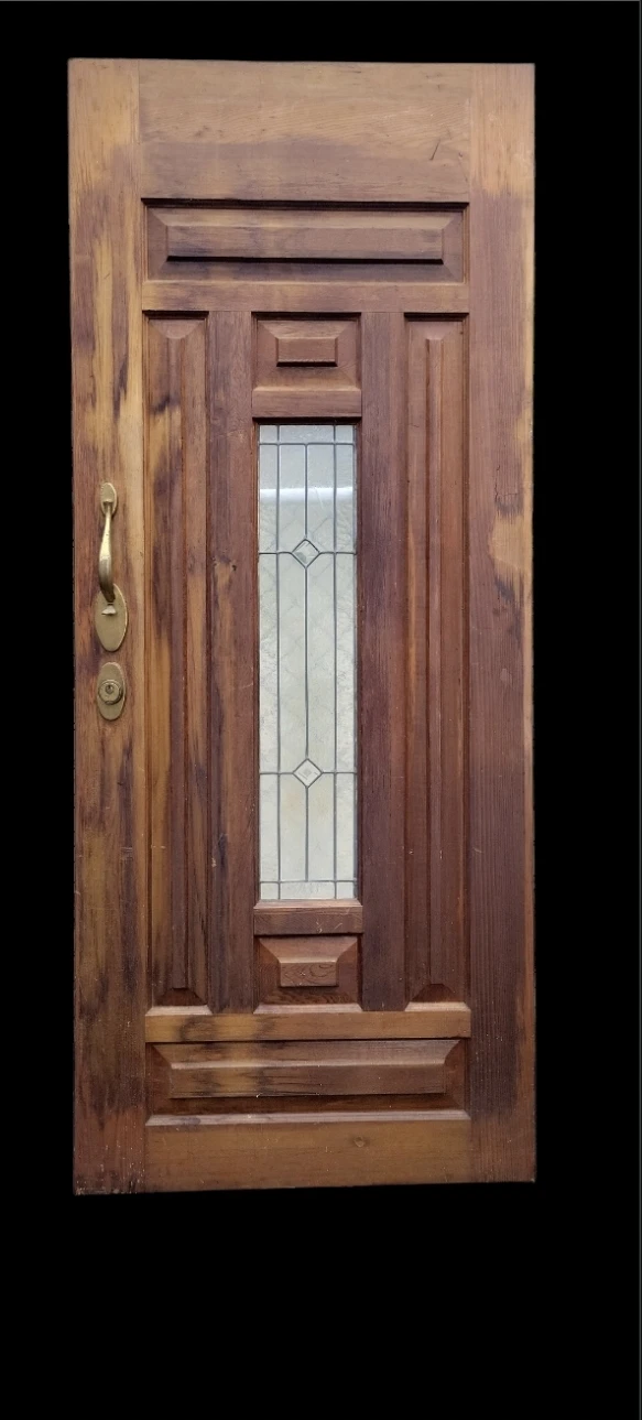 Wooden door with glass insert - photo 2