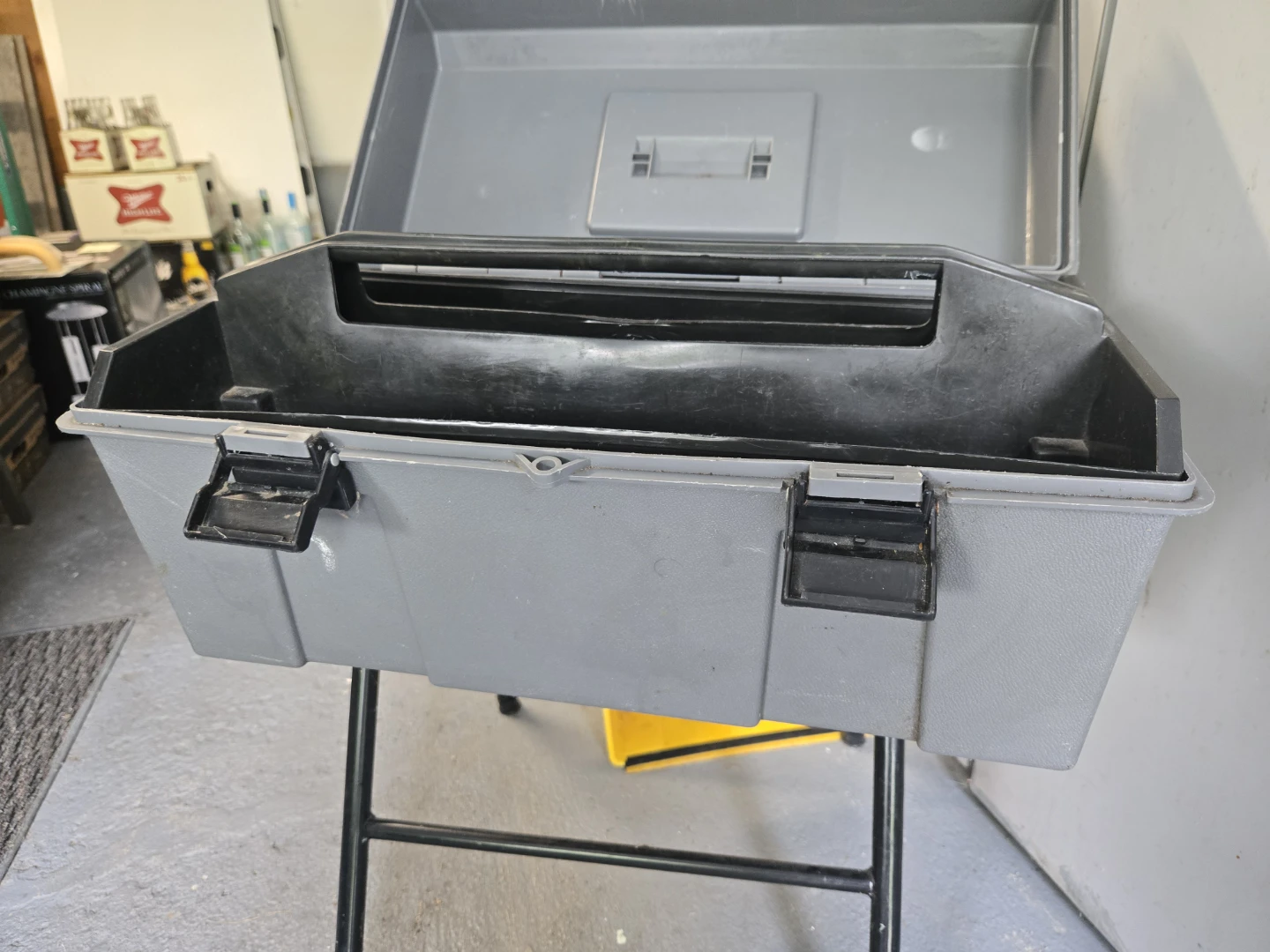 Grey Plastic Storage Toolbox