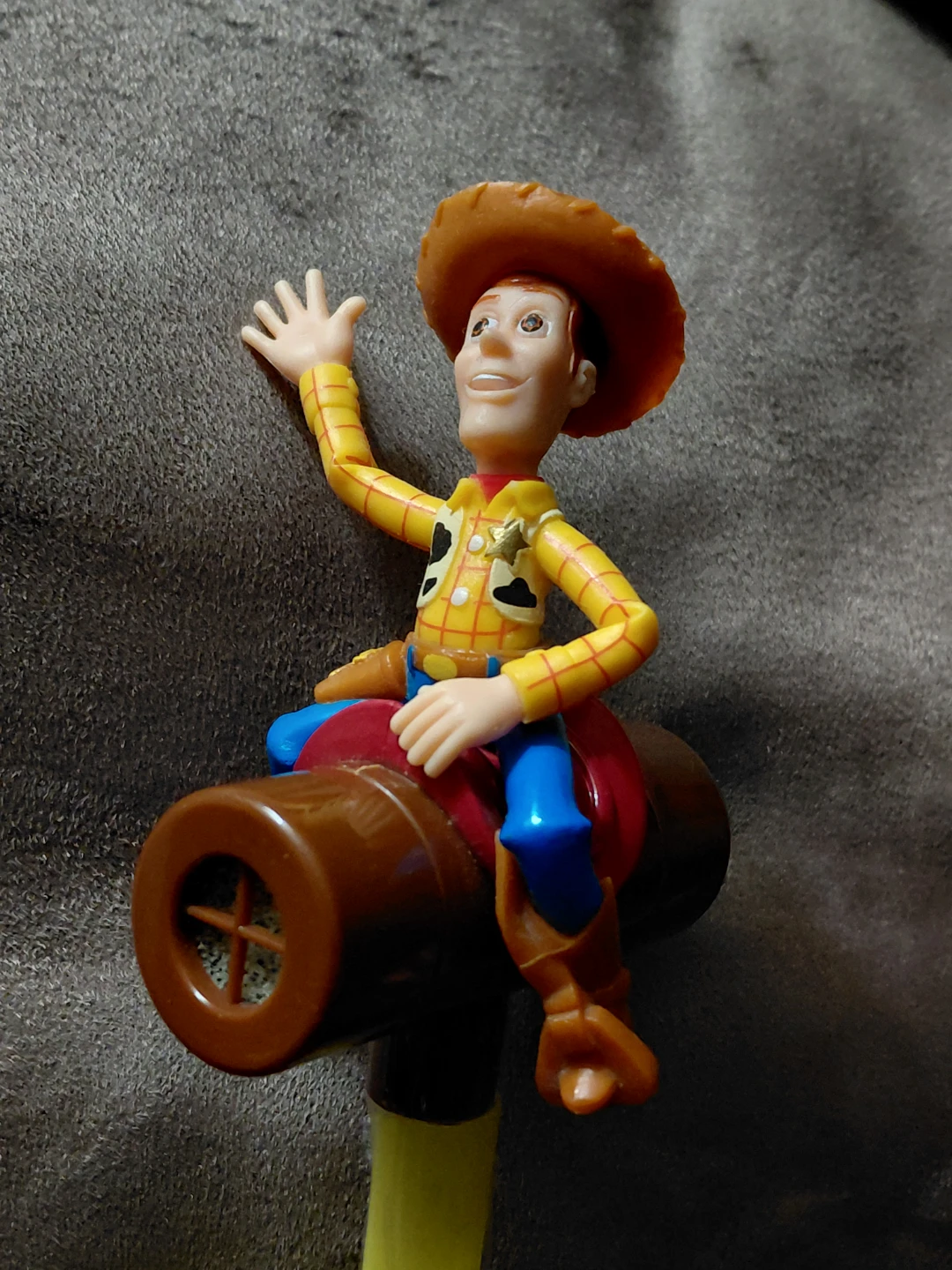 Toy Story Woody riding a barrel pen topper
