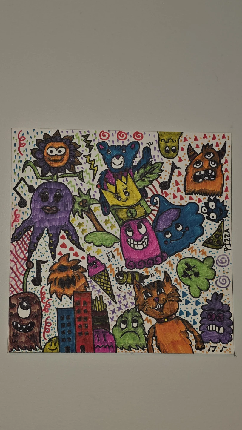Colourful Monster Art Print - photo 2