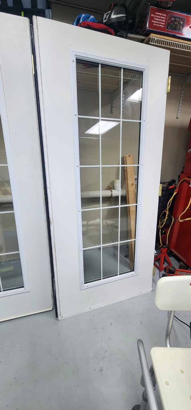 White French Doors with Glass Panes