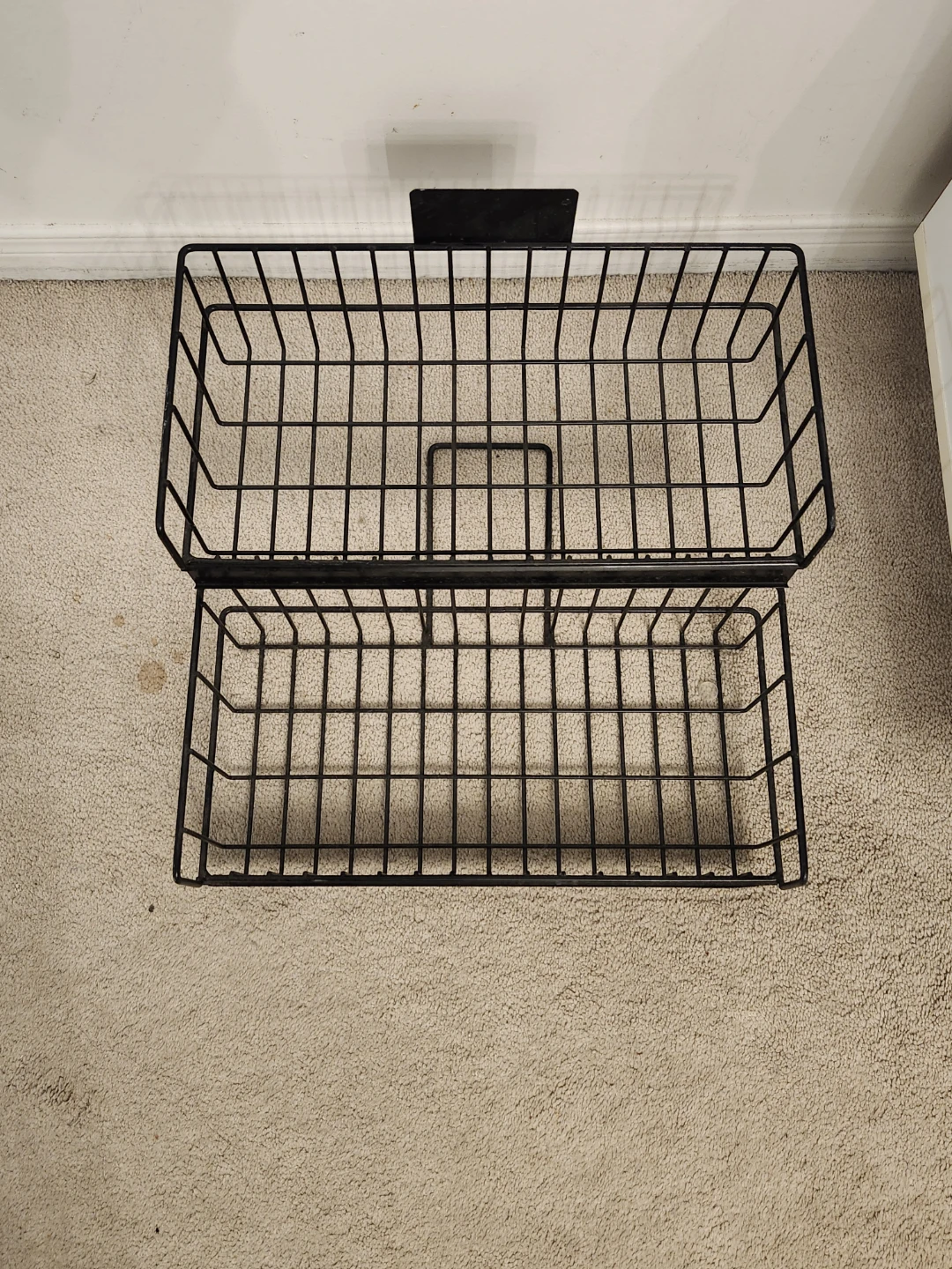 Black Wire Storage Basket Unit