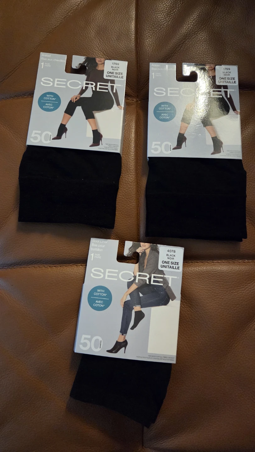 Secret Legwear Black Opaque Tights - One Size