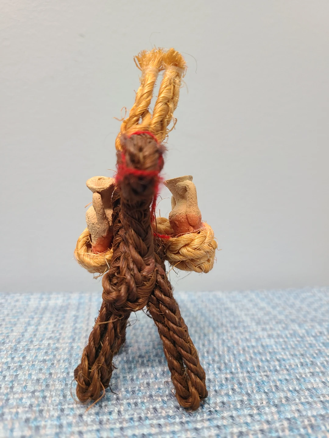 Vintage Woven Horse Miniature Figurine