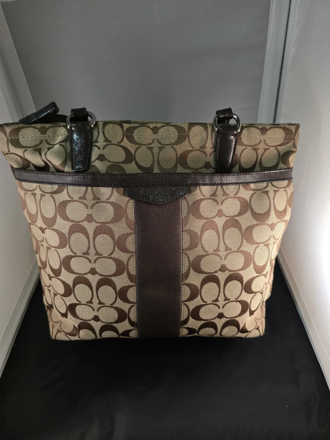 Coach Signature Monogram Tote Bag