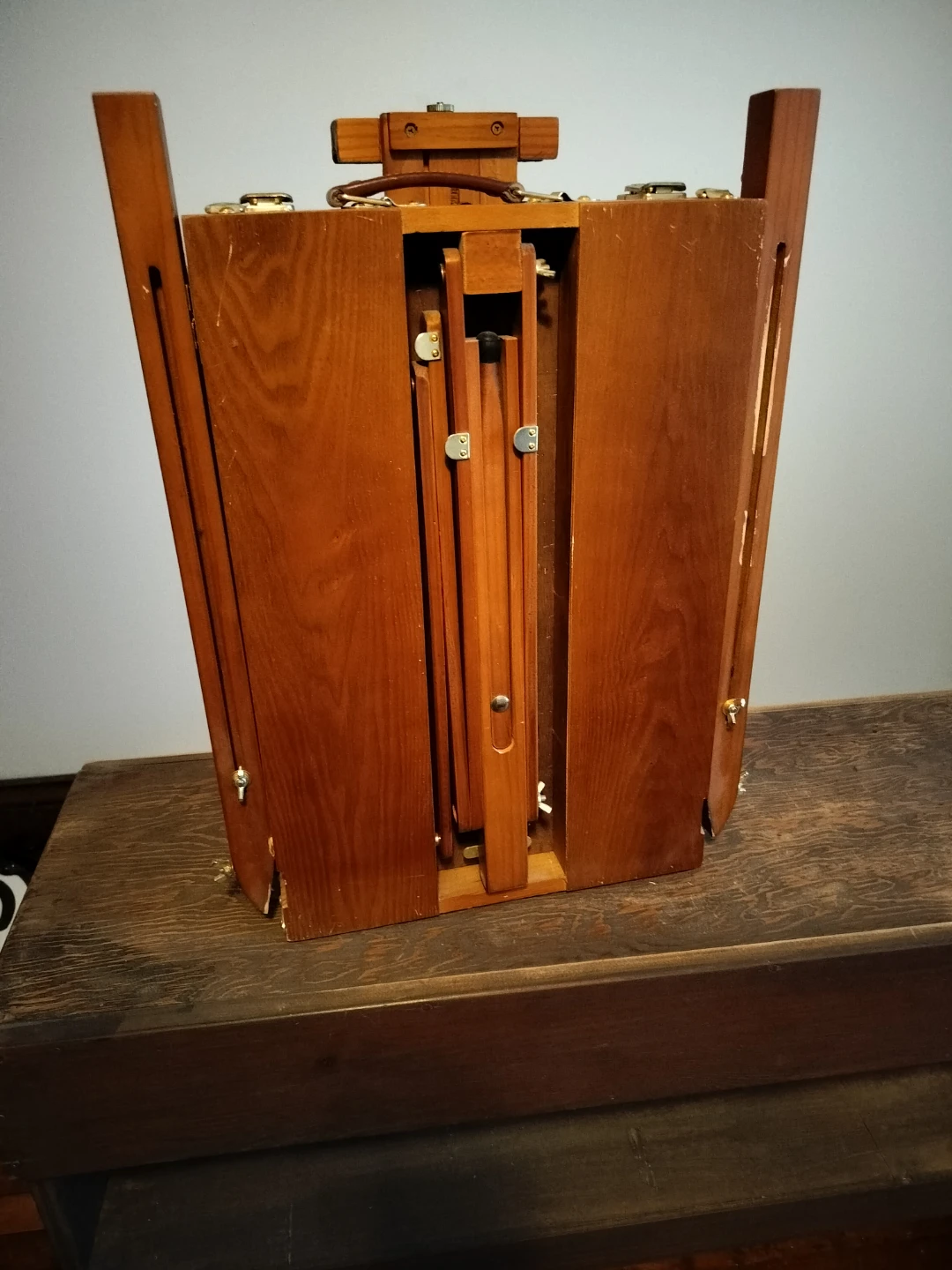 Wooden Art Easel with Paint Tubes and Palette - photo 4