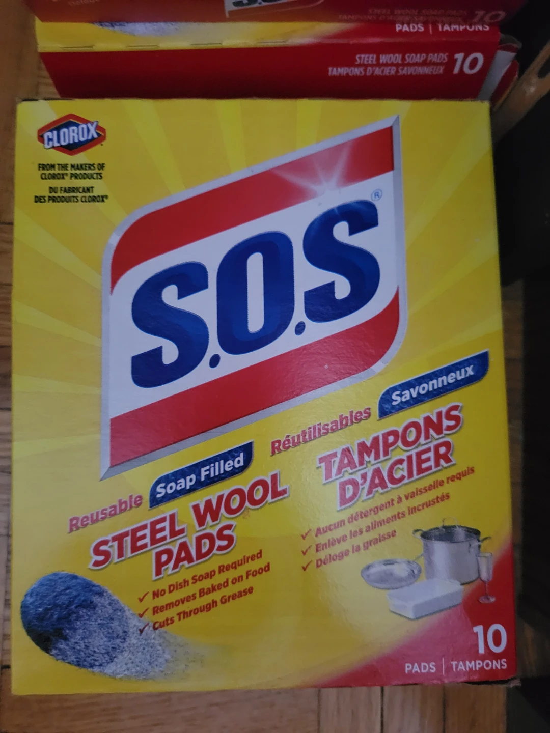 Clorox SOS Steel Wool Soap Filled Pads - 10 Count - photo 2
